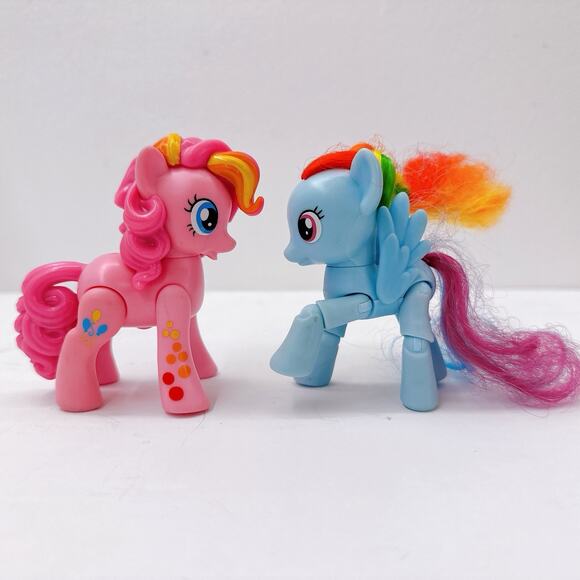 My Little Pony Mini Pinkie Pie, Rainbow Dash 2013,2015 Hasbro Pink Horse Toy MLP - Picture 2 of 7